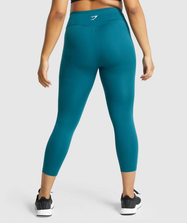 Damske Legíny Gymshark Training 7/8 Tyrkysové | GD2834706